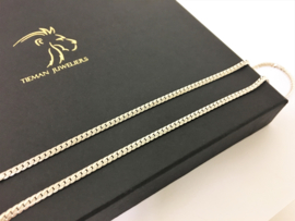 14 K Witgouden Gourmet Collier (gewalst) - 47 cm / 12,65 g