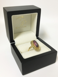 14 K Antiek Gouden Entourage Ring Rhodochrosiet