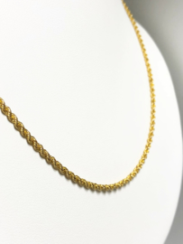 18 K Gouden Koord / Rope / Kabel Ketting - 51,5 cm / 2,3 mm