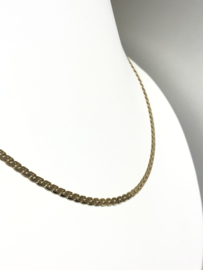 14 K Gouden S- Schakel Ketting - 45 cm / 8,9 g / 3 mm