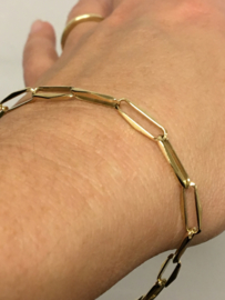 14 K Gouden Closed Forever Schakel Armband - 24 cm / 9,45 g