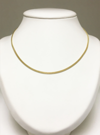 14 K Massief Gouden Gourmet Schakel Ketting - 44 cm / 8,8 g