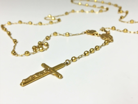 21 K Gouden Rozenkrans Ketting - 72 cm