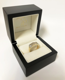 14 K Gouden Bandring ca 0.50 ct Prinses / Baguette Diamant  H / SI
