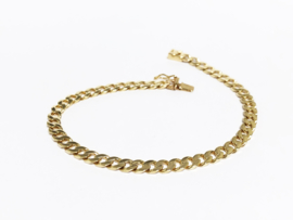 14 K Gouden Gourmet Schakel Armband - 21,5 cm / 12,4 g