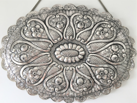 Antiek Zilveren Wandspiegel Ottomaans Turkije  - 900/1000
