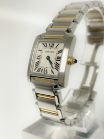 Cartier Tank Francaise Staal / Goud Model 2384 Quartz - Full Set