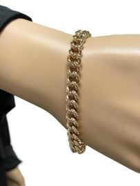 Massief Rosé Gouden Gourmet Schakel Armband - 18,5 cm / 38,94 g