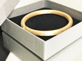 18 K Rosé Gouden Slaven Armband ( gematteerd )