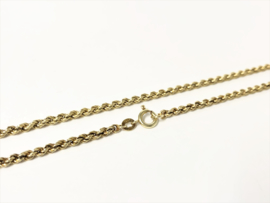 14 K Gouden Koord Rope Kabel Ketting - 62 cm / 8 g / 3 mm