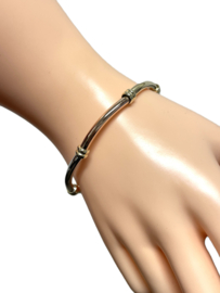 14 Karaat Tricolor Gouden Schakel Armband Holle Buis - 18.5 cm / 14.4 g