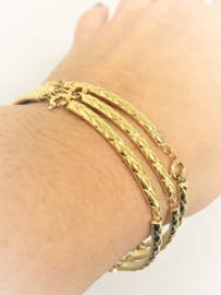 Set - 3 x 18 K Gouden Schakel Armbanden (bewerkt) - 29,29 g