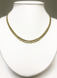 Vintage 14 K Gouden Schakel Collier Uitlopend - 45 cm / 13,63 g