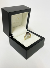 Antiek Handvervaardigd 14 K Gouden Entourage Ring Granaat