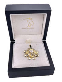 Vintage 14 Karaat Gouden Hanger Bloem Cultivé Zoetwater Parel