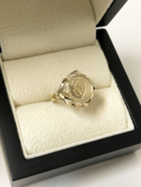 Vintage 8 Karaat Antieke Ring Kennedy Memory Muntje