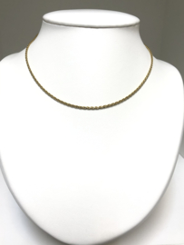 18 K Gouden Vossenstaart Collier - 40 cm / 9,2 g / 2 mm