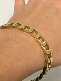 14 K Massief Gouden Gourmet Schakel Armband - 21 cm / 36 g