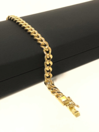 18 K Massief Gouden Gourmet Schakel Armband - 19 cm / 19,85 g