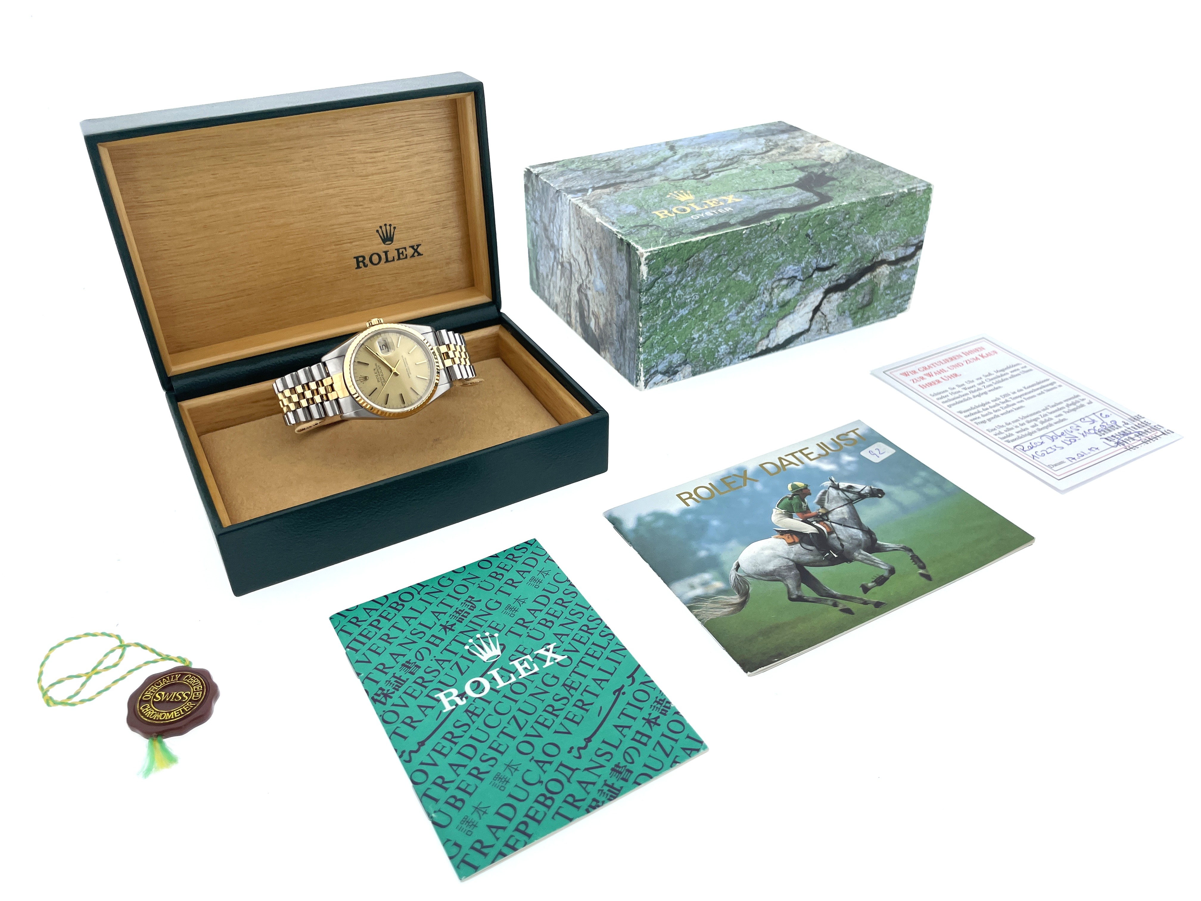 Rolex Datejust 16233 Goud/Staal 36 mm Heren Polshorloge - 1991 / Set