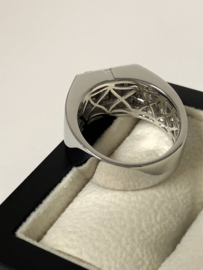 18 K Witgouden Heren Ring 1.47 crt Diamant F / VVS1 - 15,7 g