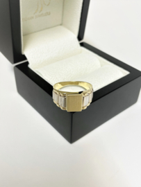 14 K Bicolor Gouden Heren Rolex Ring 10 x 17.5 - Mt 19.5
