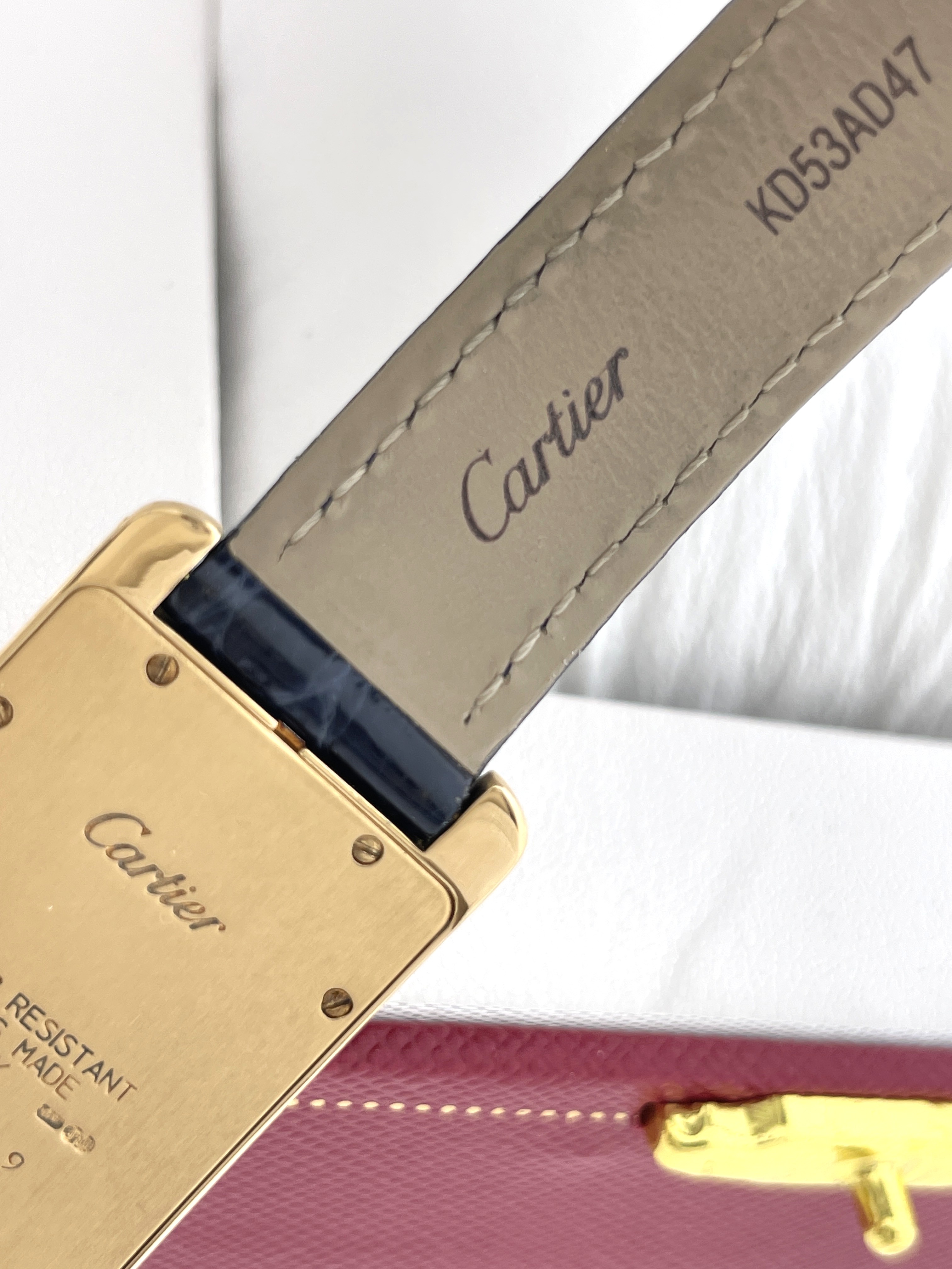 Cartier Tank Américaine Geelgoud Ref. 1720 Unisex Polshorloge - Set / 2005