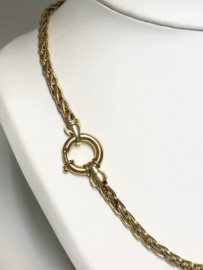 14 K Gouden Vossenstaart Slot Collier - 50 cm / 43,4 gram / 5,5 mm