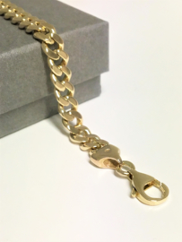 14 K Massief Gouden Gourmet Schakel Armband - 21 cm / 19,65 g