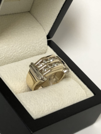 10 Karaat Massieve Heren Ring 1.0 ct Diamant - Top Wesselton / 12,12 g