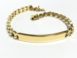 18 K Massief Gouden Gourmet Plaat Armband - 22,5 cm / 42,05 g