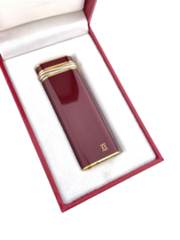 Must de Cartier Briquet Laque de Chine 3 Anneaux (Trinity) Bordeaux - Gas Aansteker