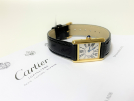Must de Cartier Tank Quartz Opaline Light Silver Roman Dial Midsize Incl 2 Jaar Cartier Garantie