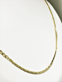 14 Karaat Gouden Gourmet Fantasie Schakel Collier - 81,5 cm / 12.35 g
