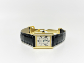 Must de Cartier Tank Midsize Quartz White Roman Dial Deployante Incl Cartier Garantie