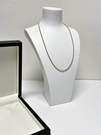 14 Karaat Antiek Gouden Jasseron Schakel Collier Verstelbaar - 50/60 cm - 13,4 g / 2.5 mm