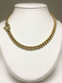 14 K Gouden Gourmet Slot Collier - 47 cm / 34,9 g