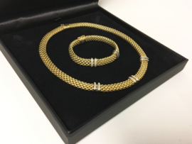 FOPE GIOIELLI Maori Set 18 K Gouden Collier / Armband  Diamant - 108,25 g