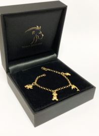 14 K Gouden Kinder Jasseron Armbandje Bedels - 14 cm