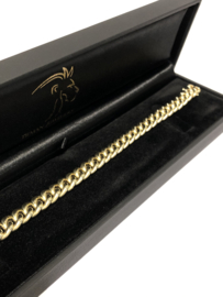 14 K Gouden Gourmet Schakel Armband - 19 cm / 17,4 g / 8,5 mm