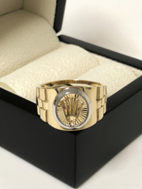 14 K Bicolor Gouden Heren Rolex Ring  - 9,3 g