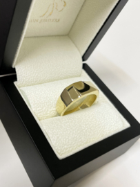 14 K Massief Gouden Heren Design Ring - 8,3 g