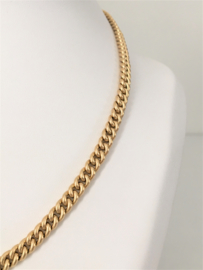 18 K Massief Gouden Gourmet Schakel Collier - 47 cm