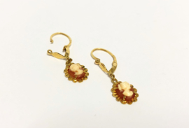 18 K Antiek Gouden Camee Oorhangers - Datering ca 1910