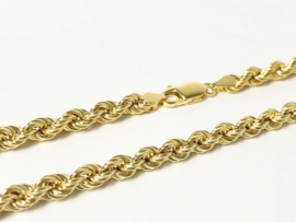 14 K Gouden Rope Koord Kabel Ketting - 71 cm / 21,4 g