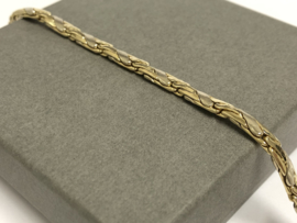 14 K Bicolor Gouden Slot Armband - 19 cm / 9,3 g