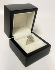 Antiek Gouden Rozet Ring 0.15 Crt Briljantgeslepen Diamant