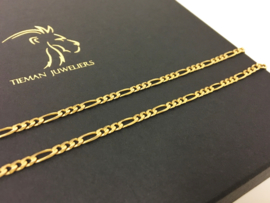 14 K Gouden Figaro Schakel Ketting - 45 cm / 7,45 g