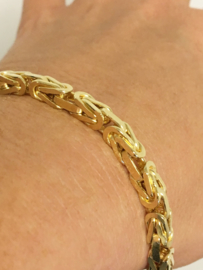 18 K Massief Gouden Heren Konings Armband - 24 cm / 40,15 g