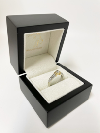 14 Karaat Bicolor Gouden Eclat Solitair Ring 0.50 ct Diamant  TW / VVS